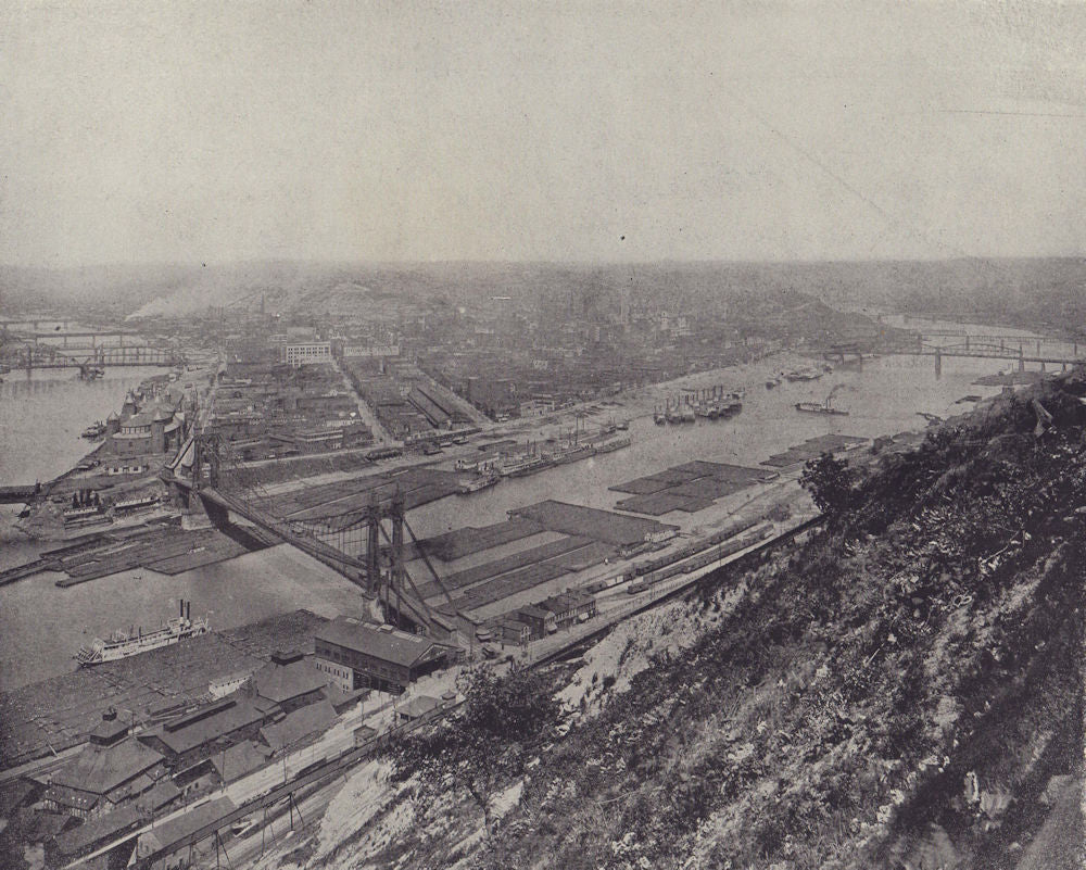 Pittsburg. Pennsylvania. STODDARD 1895 old antique vintage print picture